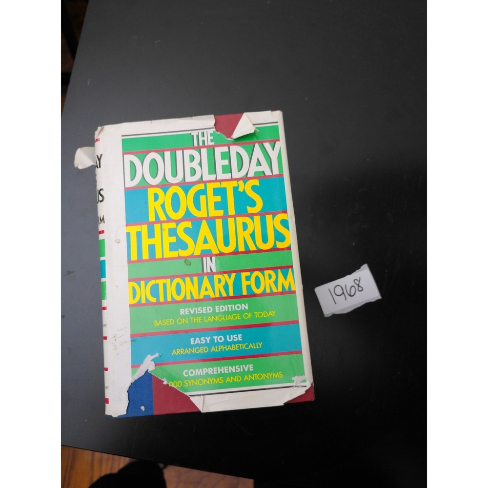Doubleday Rogets Thesaurus Book OS Multicolor Vtg Reference Dictionary Form